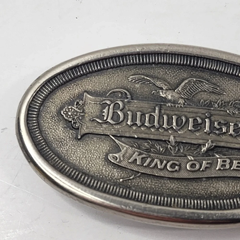 Budweiser King Of Beers Promo Belt Buckle - Vintage 1977 Koleaco Dallas